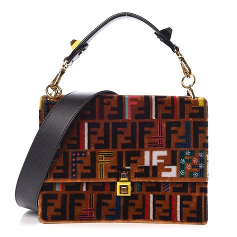 fendi kan i logo handbag|fendi shoulder bag zucca.